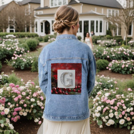 Weihnachts Designer Denim Jacket Jeansjacke