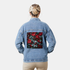 Weihnachts Designer Denim Jacket Jeansjacke