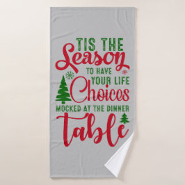 Weihnachts-Designzeit Badehandtuch