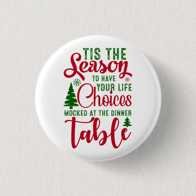 Weihnachts-Designzeit Button (Vorderseite)