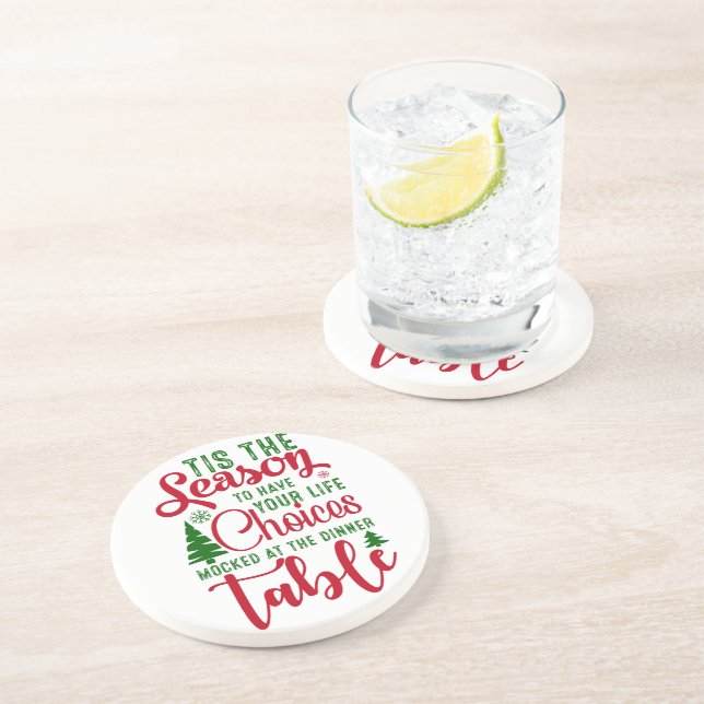 Weihnachts-Designzeit Getränkeuntersetzer (Seite)