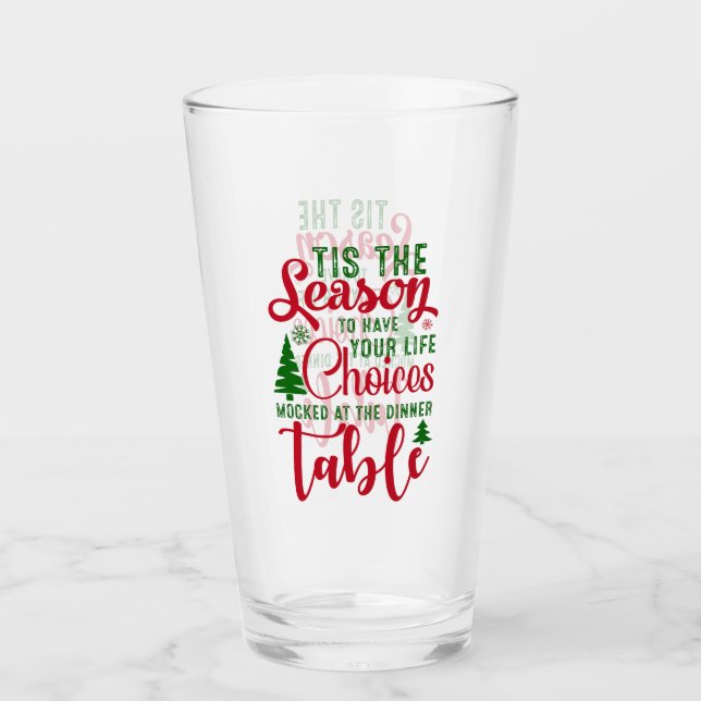 Weihnachts-Designzeit Glas (Vorderseite)