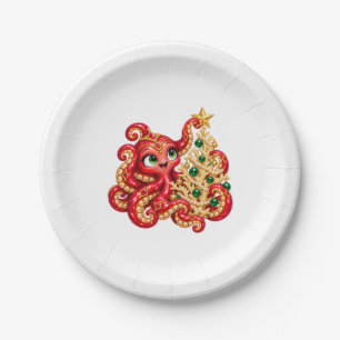 Weihnachts-Dessert-Teller – Evas verzauberter Baum Pappteller