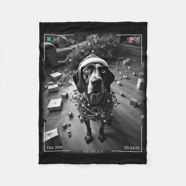 Weihnachts deutscher Kurzzeiger auf Cam Fleecedecke (Vorderseite)