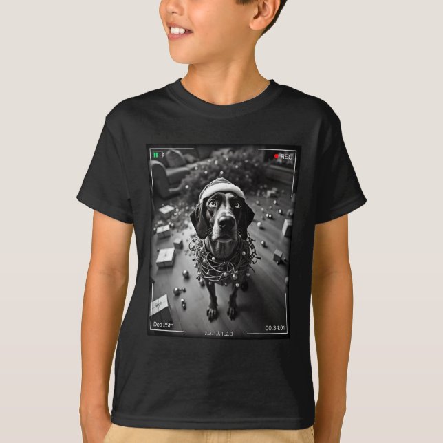 Weihnachts deutscher Kurzzeiger auf Cam T-Shirt (Vorderseite)