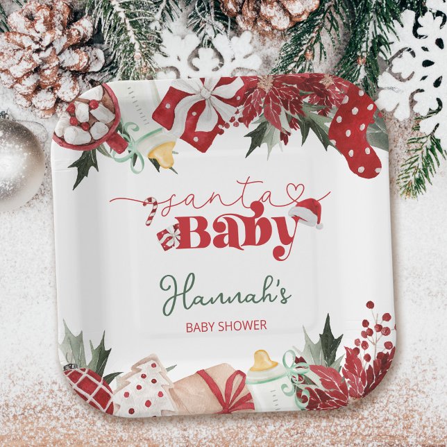 Weihnachts Dezember Baby Dusche Pappteller (Von Creator hochgeladen)