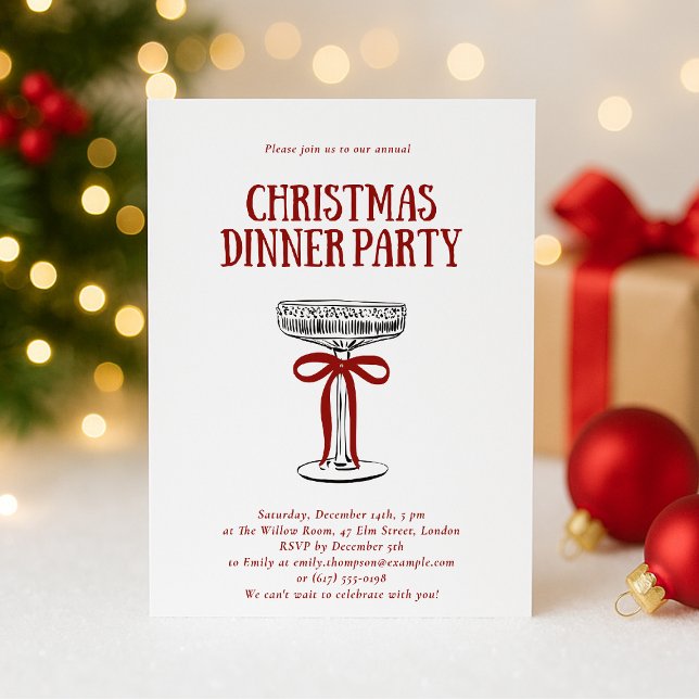 Weihnachts-Dinnerparty-Einladung Einladung (Von Creator hochgeladen)