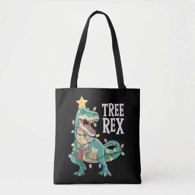 Weihnachts-Dinosaurier-Baum Rex Schlafanzug Xmas L (Vorderseite)