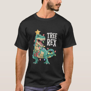 Weihnachts-Dinosaurier-Baum Rex Schlafanzug Xmas L T-Shirt