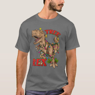 Weihnachts Dinosaurier Tree Rex Lichter TRex Xmas  T-Shirt