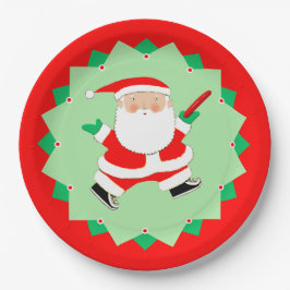 Weihnachts-Disc-Golf-Party Pappteller