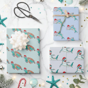 Weihnachts-Dolphin Geschenkpapier Set