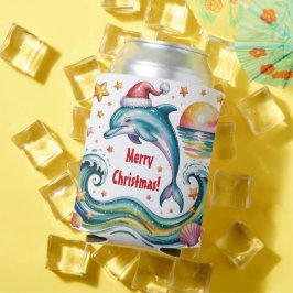 Weihnachts-Dolphin im tropischen Paradies Custom Dosenkühler