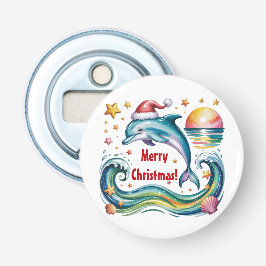 Weihnachts-Dolphin im tropischen Paradies Flaschenöffner