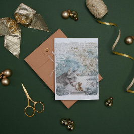 Weihnachts-Donkey Kitten Scrapbook Paper