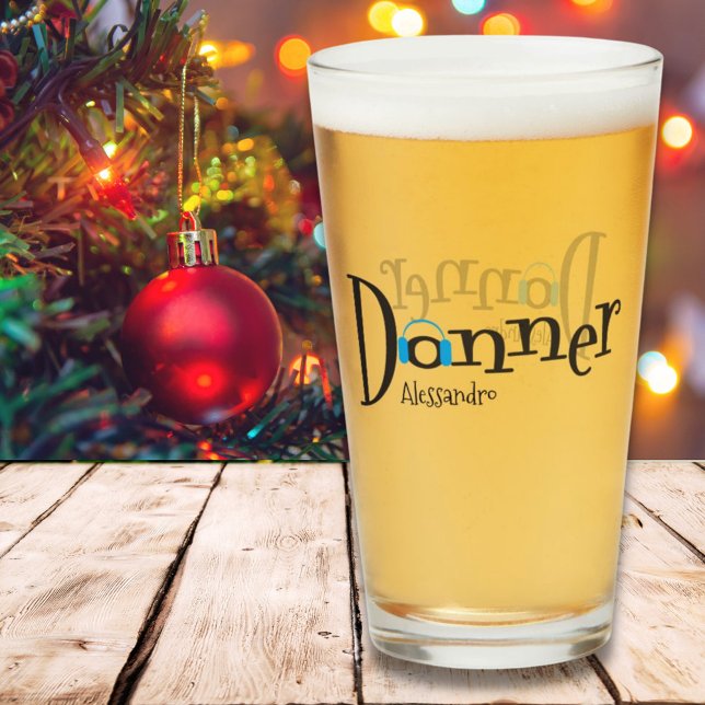 Weihnachts Donner Santas Reindeer Kopfhörerglas Glas (Von Creator hochgeladen)