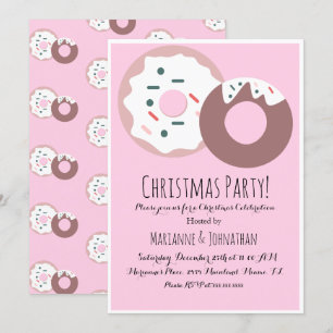 Weihnachts-Donut-Sprinkles-Feiertags-Thema Einladung