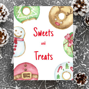Weihnachts-Donuts Baby Shower Süßigkeiten und Leck Poster