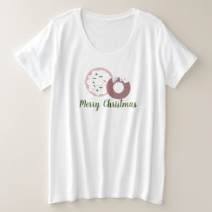 Weihnachts-Donuts mit Zuckerguss, Streuseln und Pu Große Größe T-Shirt