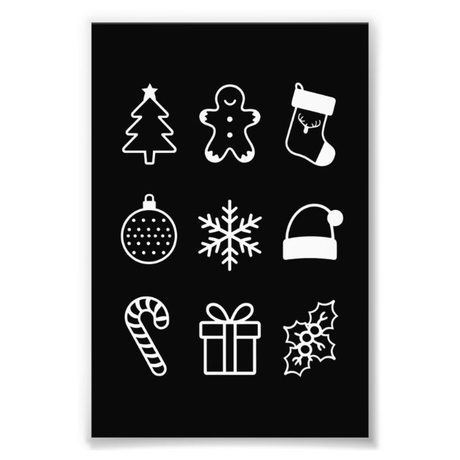 Weihnachts Doodle Gingerbret Tree Candy Xmas Fotodruck (Vorne)