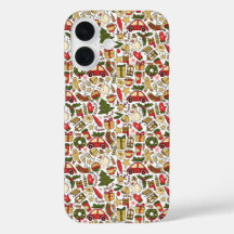 Weihnachts-Doodle-iPhone/iPad-Hülle