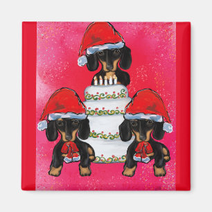 Weihnachts-Doxies Magnet