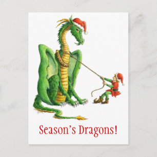 Weihnachts-Drache Postkarte