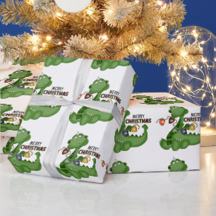Weihnachts-Dragon-Feiertagspapier Geschenkpapier