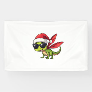 Weihnachts-Dragonfly-Weihnachtsmannmütze Funny Xma Banner