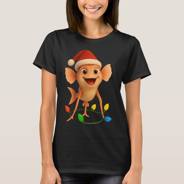 Weihnachts-Dreifußfisch T-Shirt (Vorderseite)