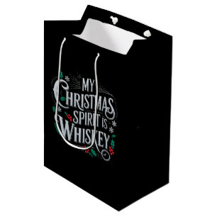 Weihnachts Drink Whiskey Liebhaber Drinker Sprichw Mittlere Geschenktüte