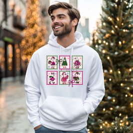 Weihnachts-Dummer-Gans-Vintage-Stempel Hoodie