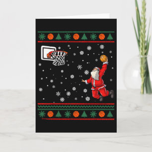 Weihnachts-Dunking-Santa-Sketll Weihnachten Männer Karte