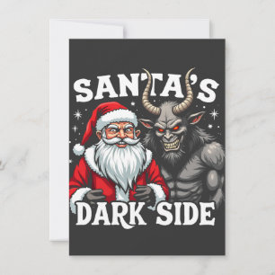 Weihnachts-Dunkle Seite Weihnachtsbäumkrampus Dankeskarte