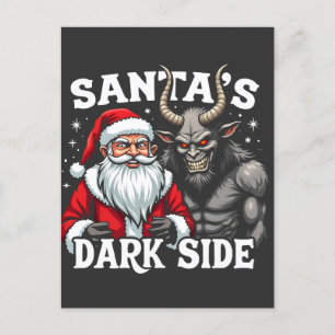 Weihnachts-Dunkle Seite Weihnachtsbäumkrampus Postkarte