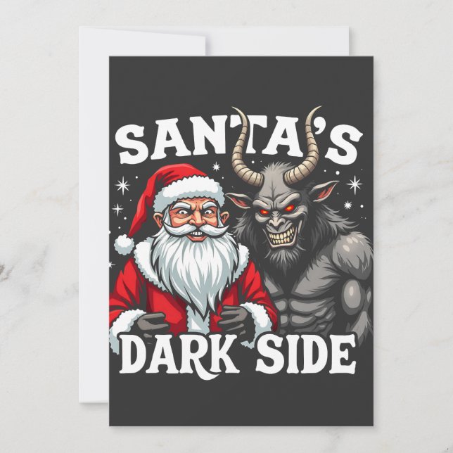 Weihnachts-Dunkle Seite Weihnachtsbäumkrampus Save The Date (Vorderseite)