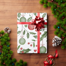 Weihnachts Efeu Geschenkpapier