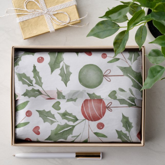 Weihnachts Efeu Seidenpapier (Geschenk)