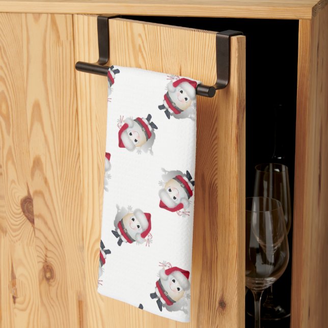 Weihnachts-Ei-Santa Geschirrtuch (Drittel gefaltet)