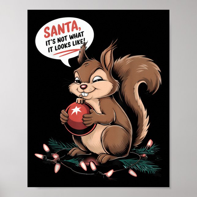 Weihnachts-Eichhörnchen Lights Mpi Eichhörnchen Xm Poster (Vorne)