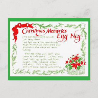 Weihnachts-Eierpunsch-Rezept-Postkarte Postkarte