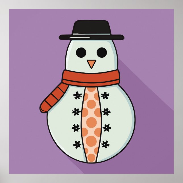 Weihnachts ein Schneemann Poster (Vorne)