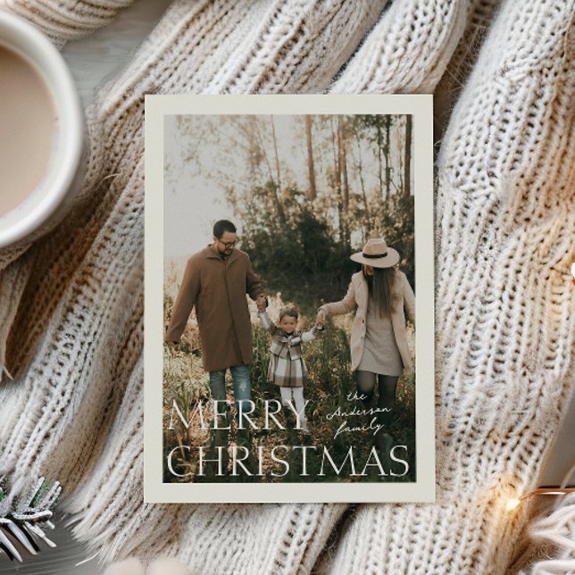 Weihnachts-Einfachheit Foto Weihnachtskarte Feiertagskarte (Von Creator hochgeladen)