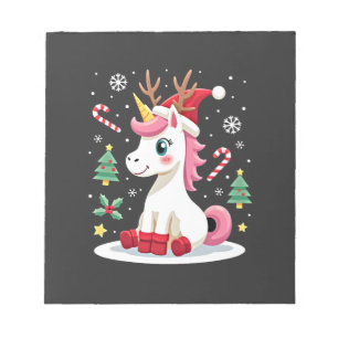 Weihnachts Einhorn Cute Magisches Xmas Kleinkind M Notizblock