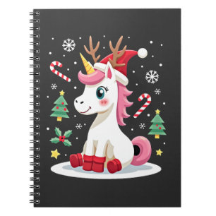 Weihnachts Einhorn Niedlich Magisches Xmas Kleinki Notizblock