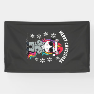 Weihnachts-Einhorn-Santa-Hut-T-Shirt (3) Banner