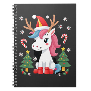 Weihnachts Einhorn Süß Magisch Xmas Kleinkind Mädc Notizblock