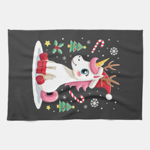 Weihnachts Einhorn Süß Magisches Xmas Kleinkind Mä Geschirrtuch