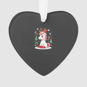 Weihnachts Einhorn Süß Magisches Xmas Kleinkind Mä Ornament