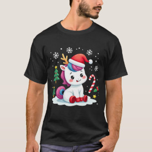 Weihnachts Einhorn Süß Magisches Xmas Kleinkind Mä T-Shirt